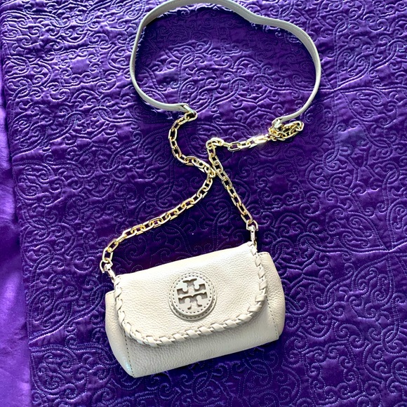 Authentic Tory Burch mini crossbody tan bag - Picture 10 of 10
